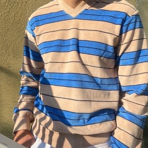 VELOUR STRIPED SWEATER